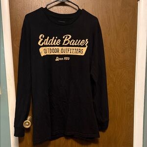 Eddie Bauer Black Long Sleeve Tee Size L